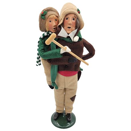 1990 Byers' Choice "A Christmas Carol" Bob Cratchit & Tiny Tim, First Edition