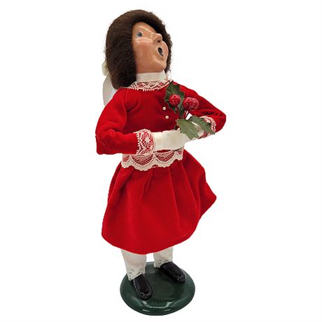 1988 Byers' Choice "The Carolers" Girl w/ Holly