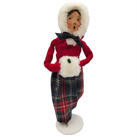 1992 Byers' Choice "The Carolers" Limited Edition Skaters: Woman w/ Muff