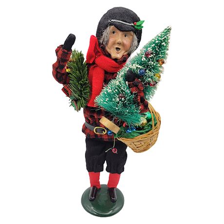 1996 Byers' Choice "The Carolers" Limited Edition Man w/ Tree