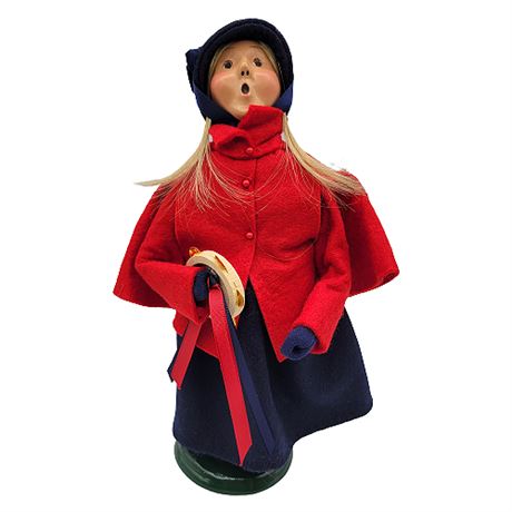 2000 Byers' Choice "The Carolers" Salvation Army: Girl w/ Tambourine