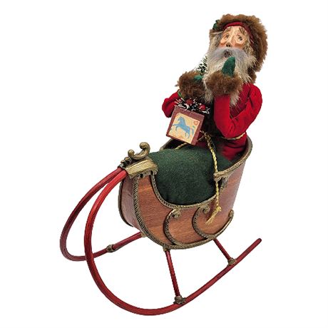 1989 Byers' Choice "The Carolers" Santas of the World: Dyedt Moroz in Sleigh