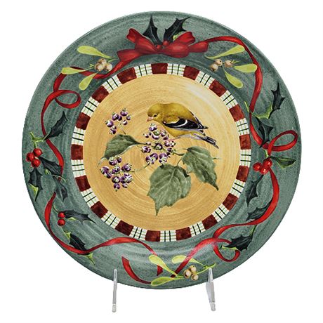 Lenox "Winter Greetings" Dinner Plate: Goldfinch