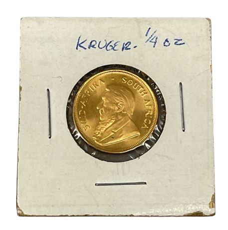1980 South African Gold Kreuger 1/4 oz Uncirculated