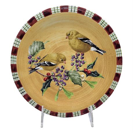 Lenox "Winter Greetings" Salad Plate: Goldfinch