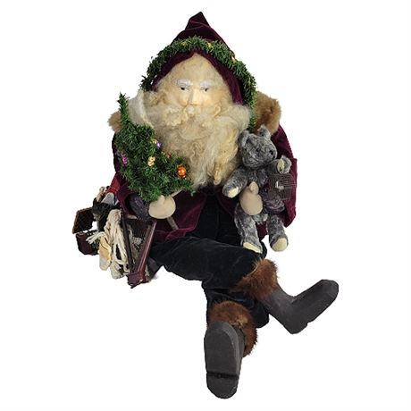 Vintage Victorian Seated Santa