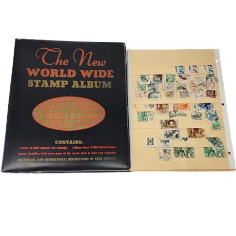 Large Stamp Lot & Collectors Book