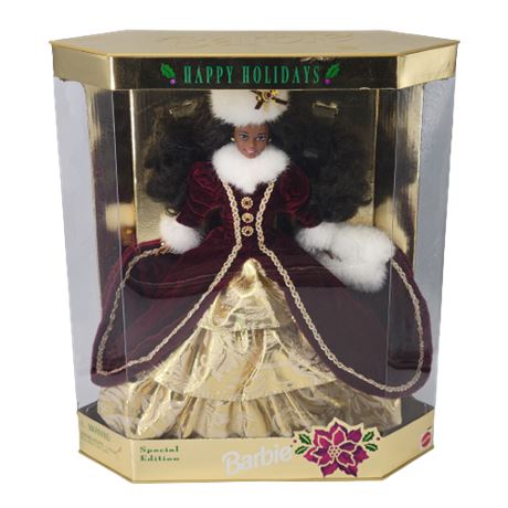 1996 African American Happy Holidays Barbie