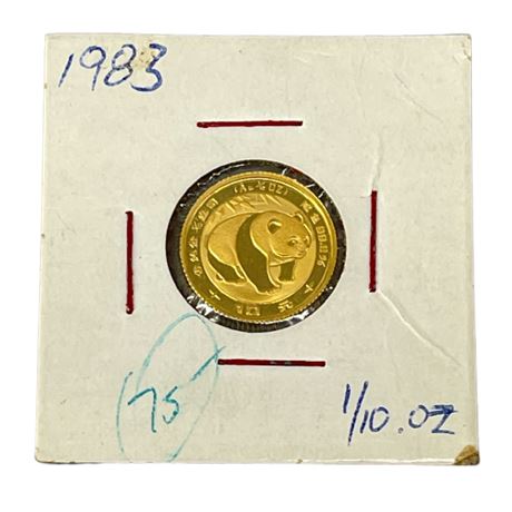 1983 Gold Chinese Panda 1/10 oz 10 Yuan